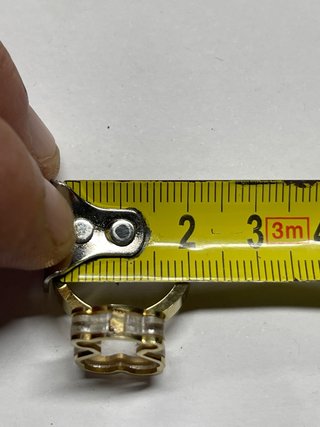 Anillo Tous Osito Transparente Dorado