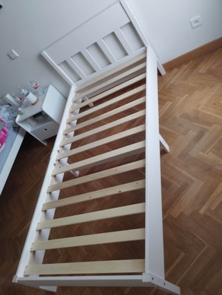 Cama individual 90x190 madera blanca