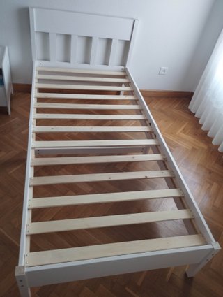 Cama individual 90x190 madera blanca