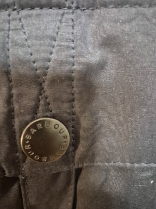 Chaqueta Barbour XL Negra Multicor