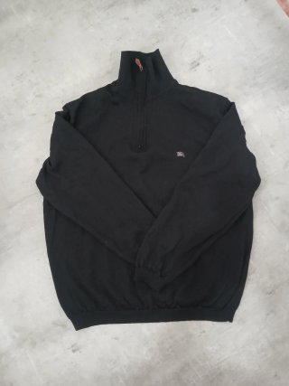 Jersey Burberry Negro Media Cremallera Talla 7