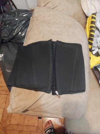 Faja Negra Talla XL Broches y Cremallera