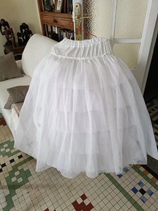 Cancán de fallera blanco