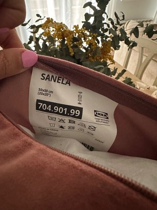 2 Fundas Cojín Terciopelo Rosa Ikea
