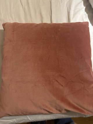 2 Fundas Cojín Terciopelo Rosa Ikea