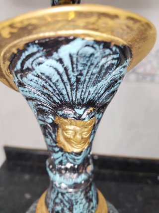 Jarra y 2 cervatillos de bronce
