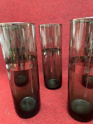 6 Vasos Tubo Vintage Años 60