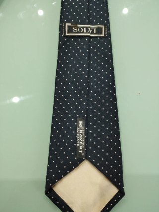 Corbata Solvi Azul Marino Lunares