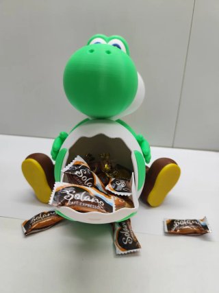 YOSHI PALOMITERO 3D. Filamentos de colores.