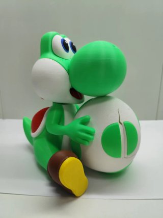 YOSHI PALOMITERO 3D. Filamentos de colores.