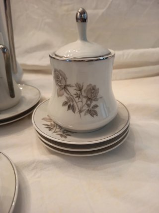 Juego de café vintage porcelana floral