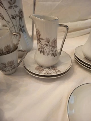 Juego de café vintage porcelana floral