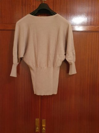 Jersey cuello pico Mango beige