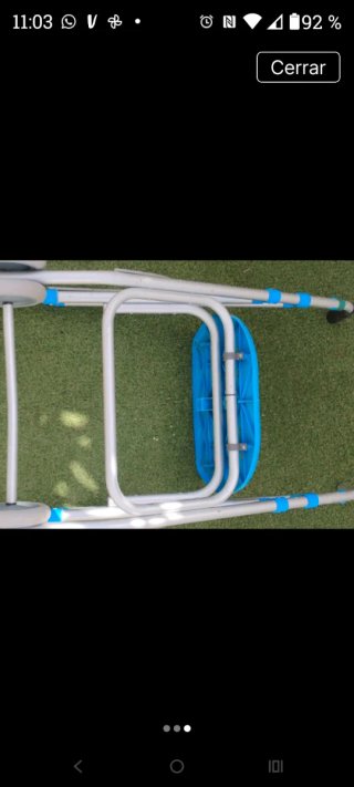 Andador con asiento azul
