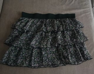 Falda floral volantes talla única