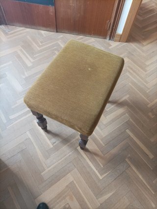 Banqueta de dormitorio madera y tela
