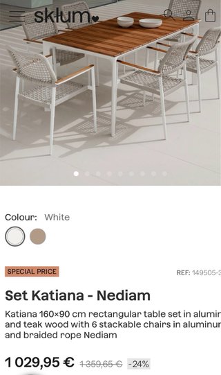 Mesa de comedor y 6 sillas Sklum