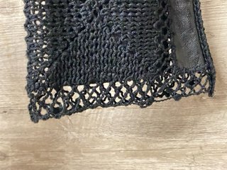 Blusa Zara Patchwork Negra Manga Larga