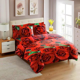 Completo letto matrimoniale rose rosse