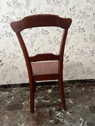5 Sillas de Comedor de Madera Marrón
