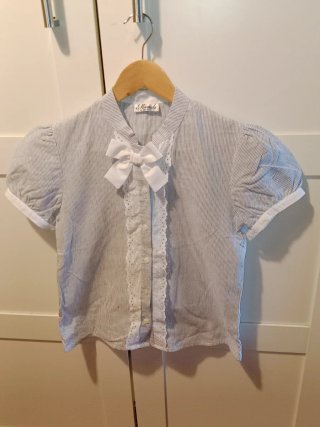 Blusa Miranda rayas blancas y grises