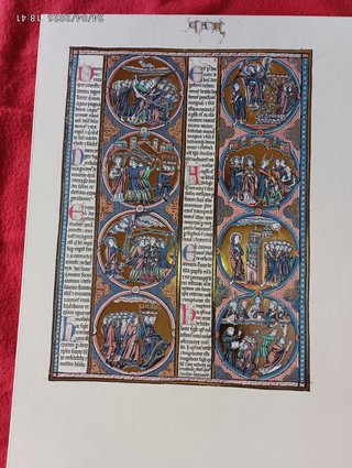 LIBRO FACSIMIL BIBLIA DE SAN LUIS,MOLEIRO,HOJA