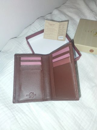 Cartera Luxindex Marrón Cuero con Certificado