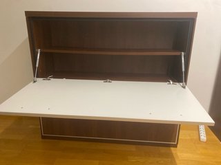 2 Armarios Madera Oscura y Blanco