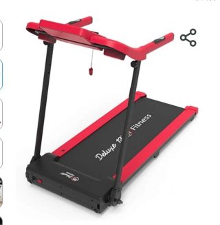 Cinta de correr Deluxe Fitness Roja