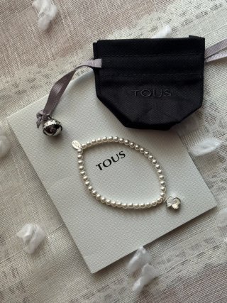 Pulsera Tous Icon Color Plata y Perlas