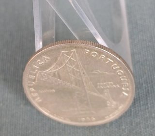 20 Escudos Plata Puente Salazar Portugal 1966