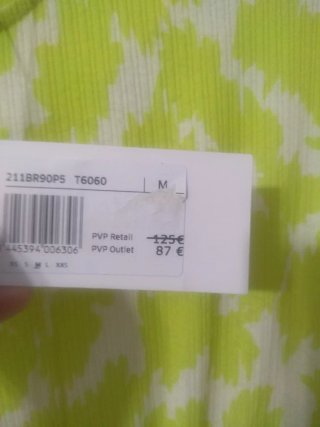 Vestido Bimba y Lola verde y blanco