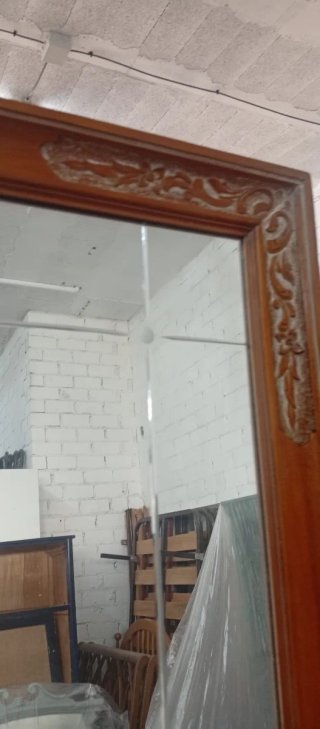 Espejo antiguo madera y cristal