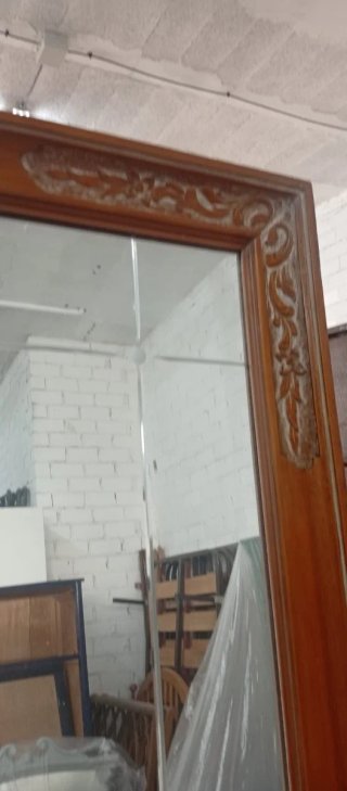 Espejo antiguo madera y cristal
