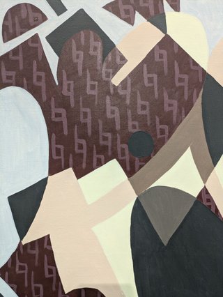 Cuadro abstracto / cubista moderno grande artista