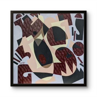 Cuadro abstracto / cubista moderno grande artista
