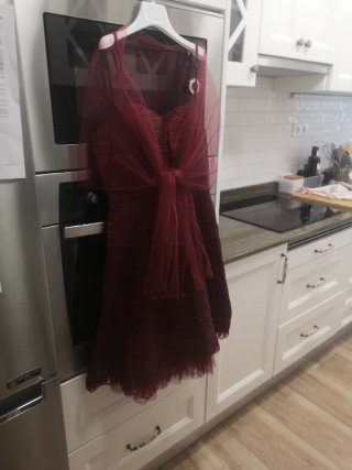 Vestido fiesta granate talla 42