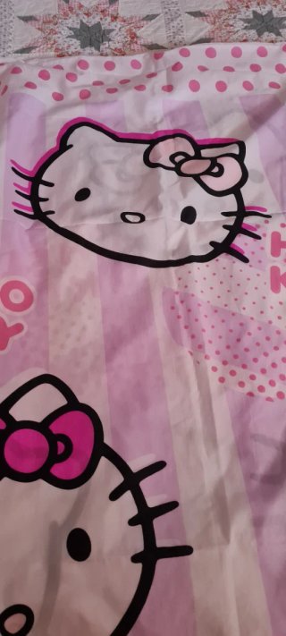 Copripiumino Hello Kitty Rosa e Bianco singolo