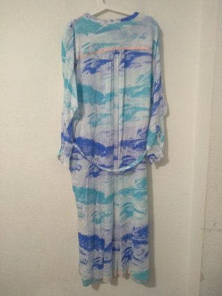 Vestido Bimba y Lola verde y blanco