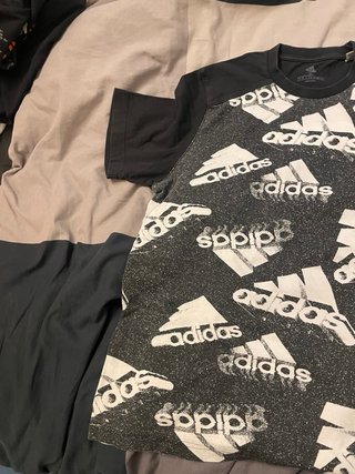 Camiseta Adidas Hombre Negra y Blanca