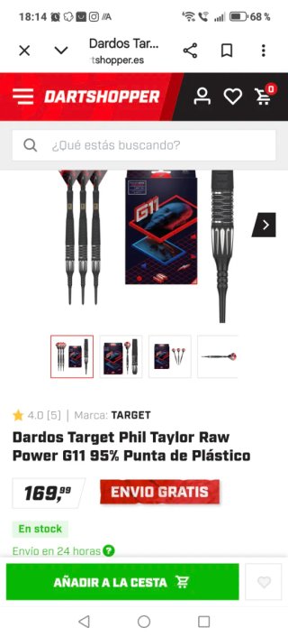 Dardos 95% Tungsteno Phil Taylor 95% tungsteno