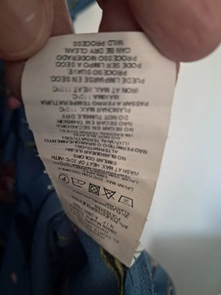 Blusa Tintoreto floral azul y rosa Talla M