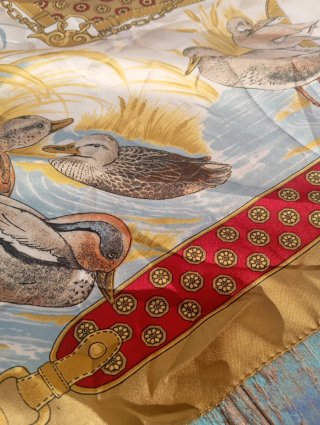 Foulard con stampa di anatre