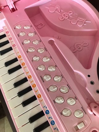 Piano musical infantil rosa
