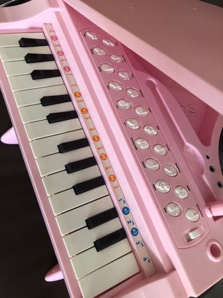 Piano musical infantil rosa