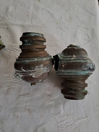 Lote pomos antiguos metal
