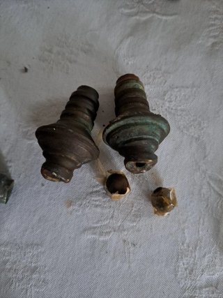 Lote pomos antiguos metal