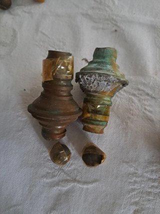 Lote pomos antiguos metal