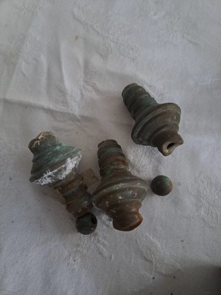 Lote pomos antiguos metal