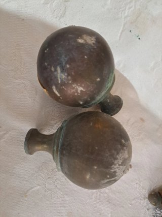 Lote pomos antiguos metal